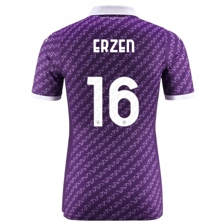 Hombre Fútbol Camiseta Kaja Erzen #16 Violeta 1ª Equipación 2023/24