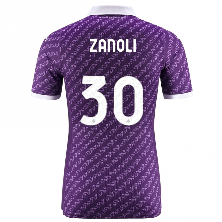 Hombre Fútbol Camiseta Martina Zanoli #30 Violeta 1ª Equipación 2023/24