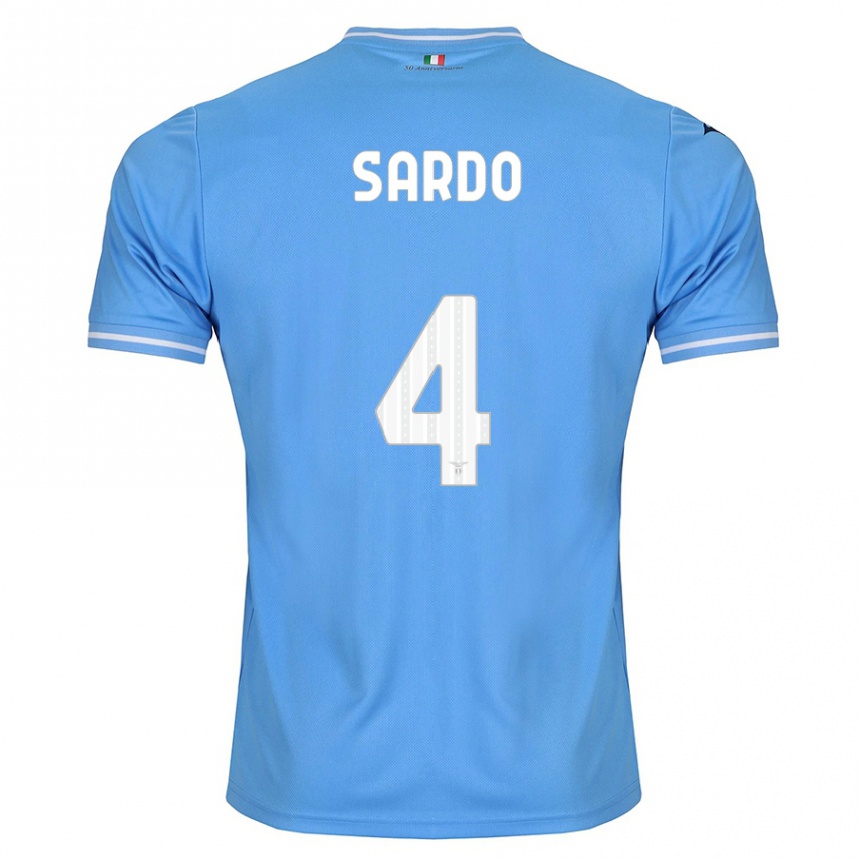 Hombre Fútbol Camiseta Jacopo Sardo #4 Azul 1ª Equipación 2023/24