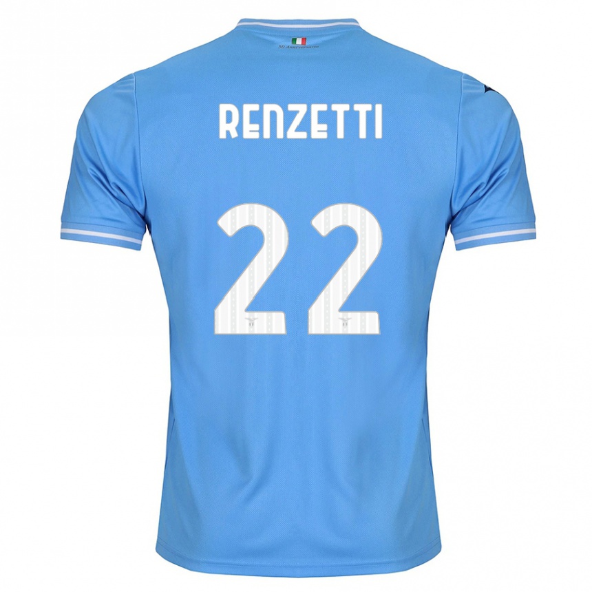 Hombre Fútbol Camiseta Davide Renzetti #22 Azul 1ª Equipación 2023/24