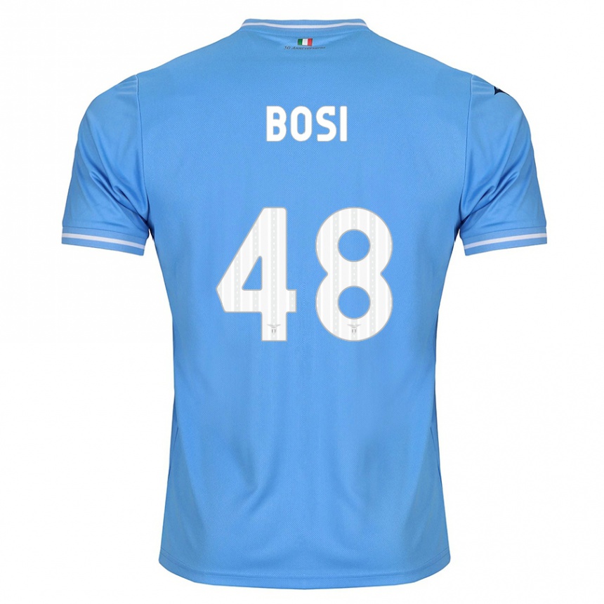 Hombre Fútbol Camiseta Gioele Bosi #48 Azul 1ª Equipación 2023/24