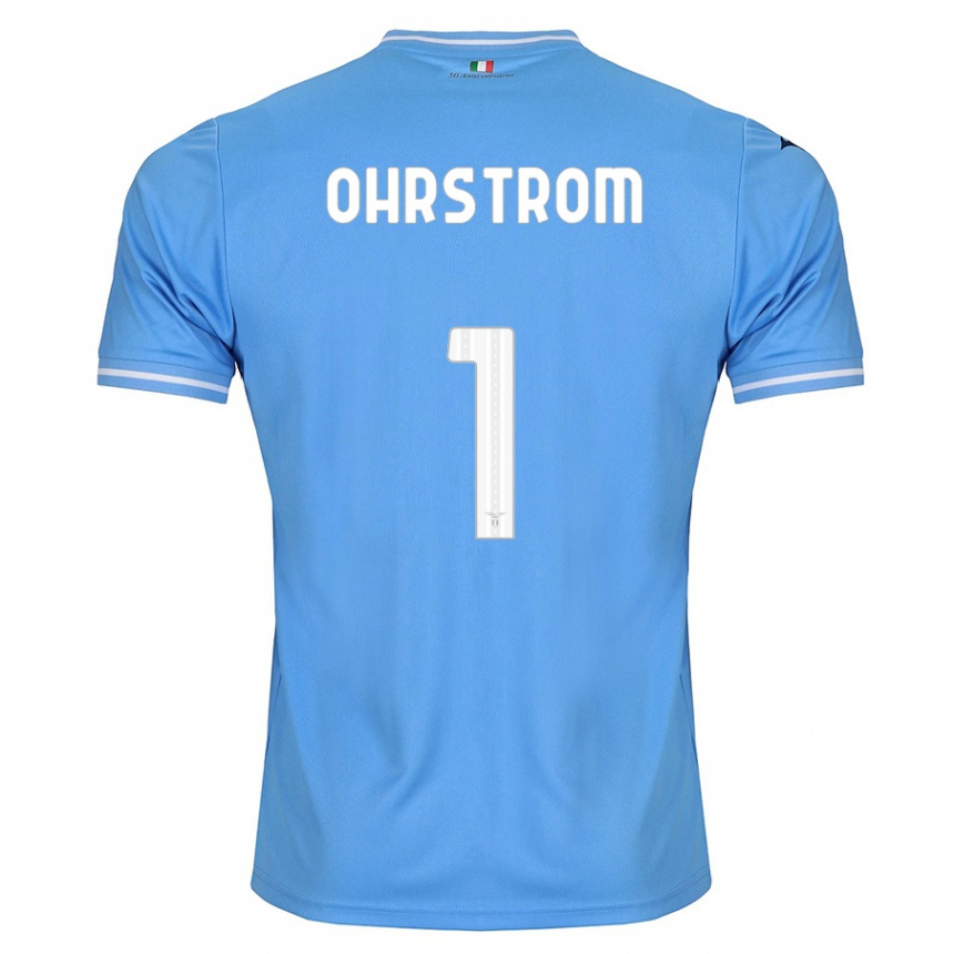 Hombre Fútbol Camiseta Stephanie Ohrstrom #1 Azul 1ª Equipación 2023/24