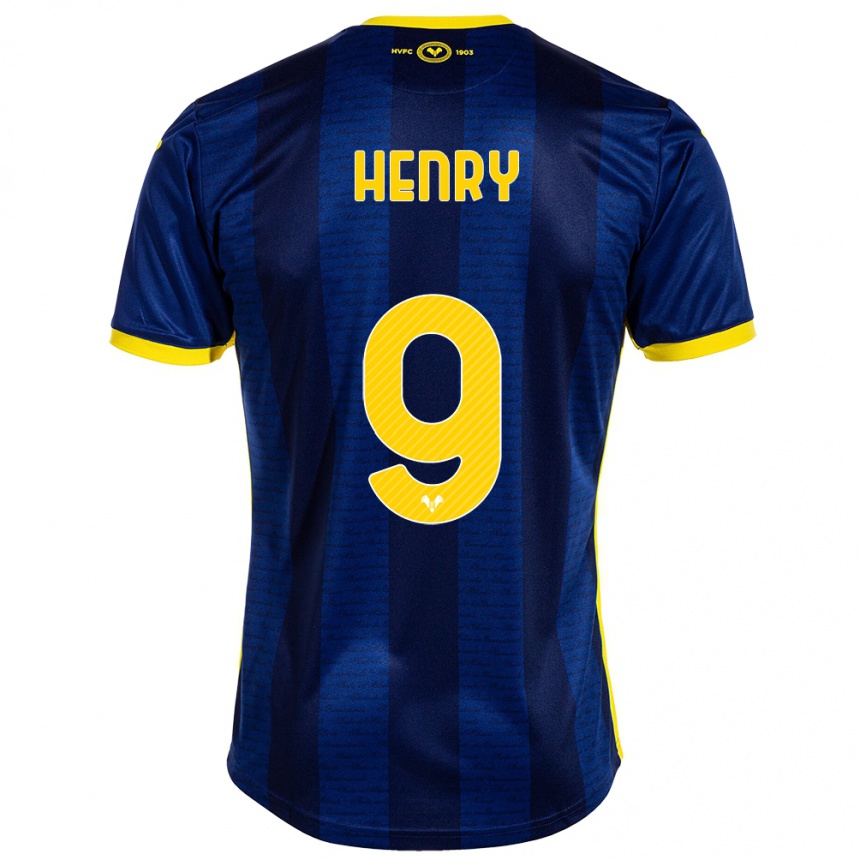 Hombre Fútbol Camiseta Thomas Henry #9 Armada 1ª Equipación 2023/24