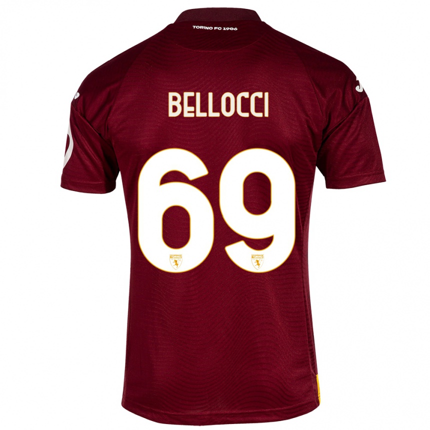 Hombre Fútbol Camiseta Andrea Bellocci #69 Rojo Oscuro 1ª Equipación 2023/24