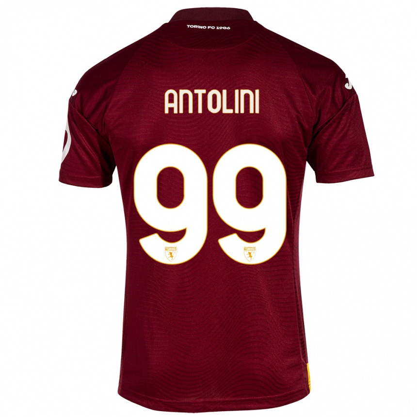 Hombre Fútbol Camiseta Jacopo Antolini #99 Rojo Oscuro 1ª Equipación 2023/24