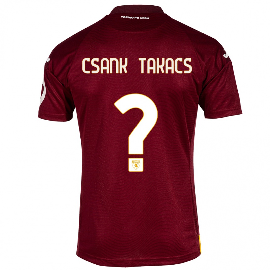 Hombre Fútbol Camiseta Kristóf Csánk-Takács #0 Rojo Oscuro 1ª Equipación 2023/24