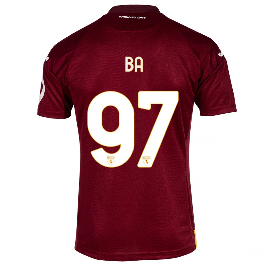 Hombre Fútbol Camiseta El-Hadji Ba #97 Rojo Oscuro 1ª Equipación 2023/24