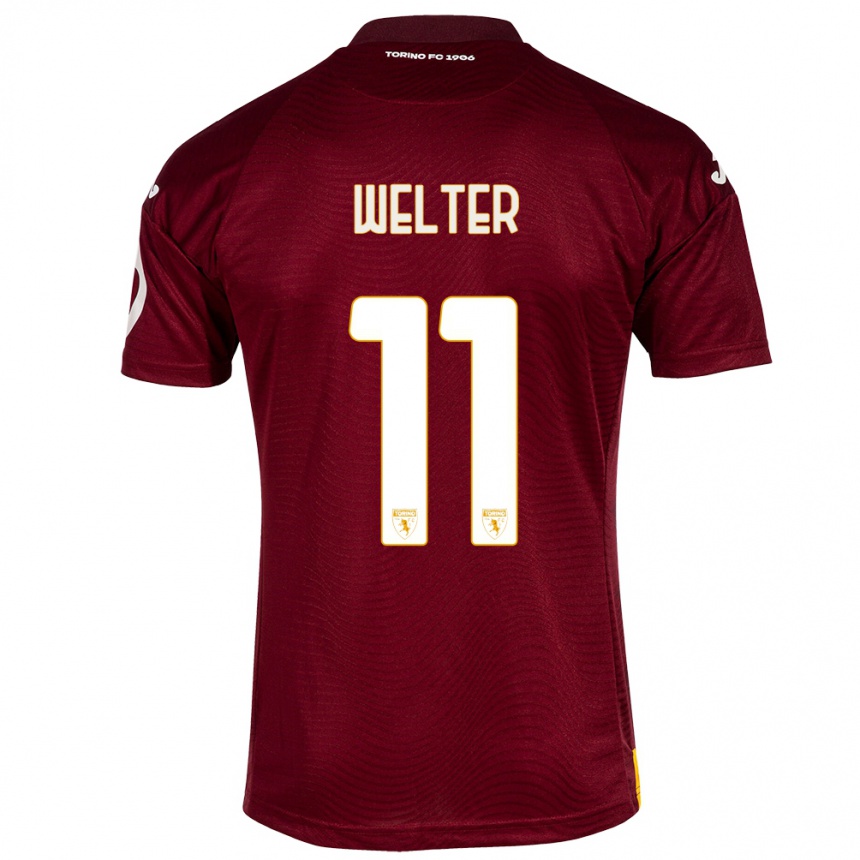 Hombre Fútbol Camiseta Francesca Welter #11 Rojo Oscuro 1ª Equipación 2023/24