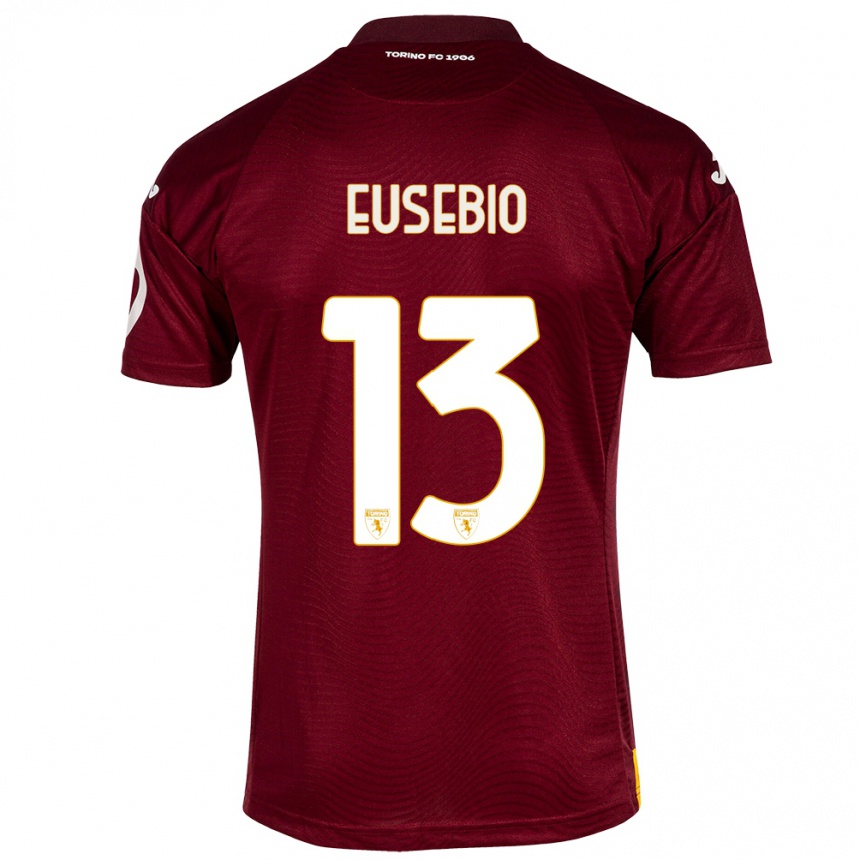 Hombre Fútbol Camiseta Chiara Eusebio #13 Rojo Oscuro 1ª Equipación 2023/24