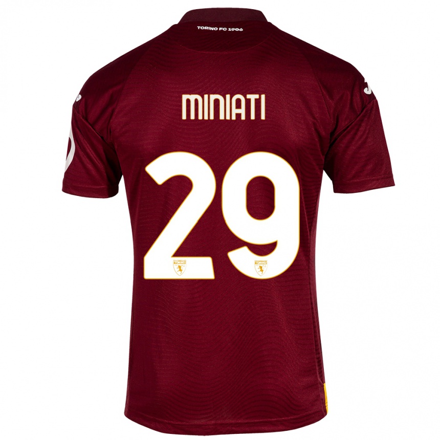 Hombre Fútbol Camiseta Elisa Miniati #29 Rojo Oscuro 1ª Equipación 2023/24