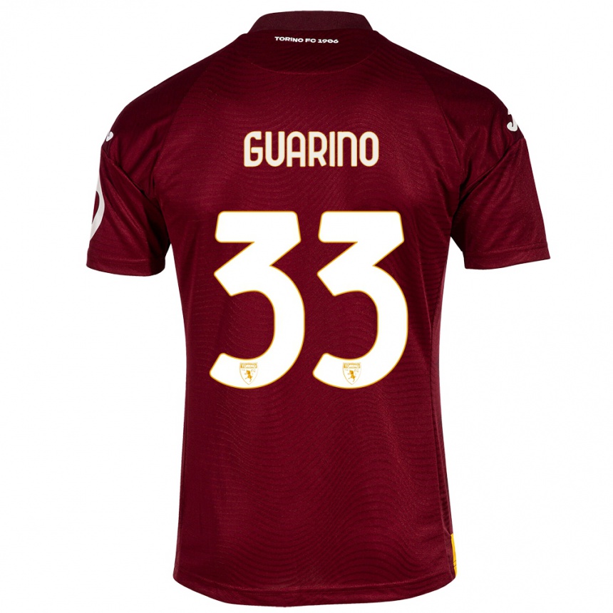 Hombre Fútbol Camiseta Rita Guarino #33 Rojo Oscuro 1ª Equipación 2023/24