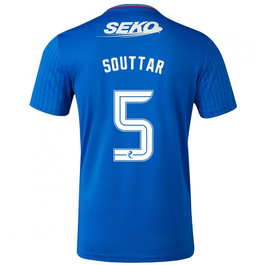 Hombre Fútbol Camiseta John Souttar #5 Azul 1ª Equipación 2023/24