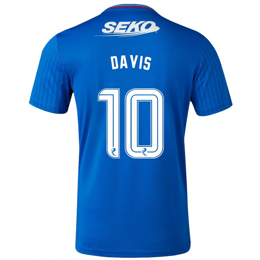 Hombre Fútbol Camiseta Steven Davis #10 Azul 1ª Equipación 2023/24