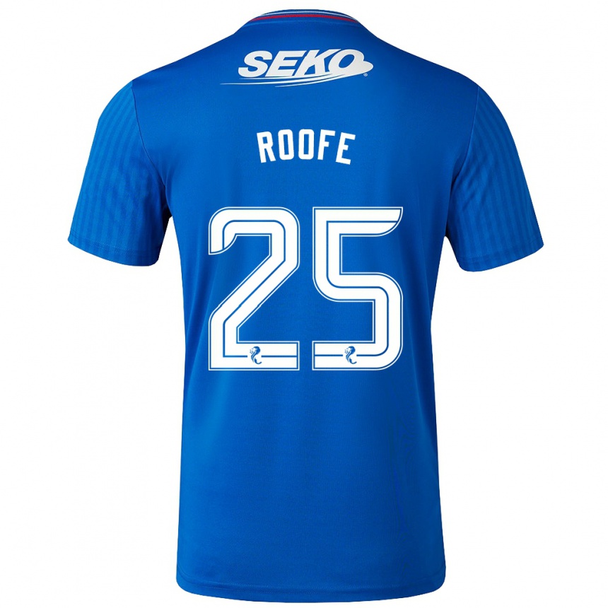 Hombre Fútbol Camiseta Kemar Roofe #25 Azul 1ª Equipación 2023/24