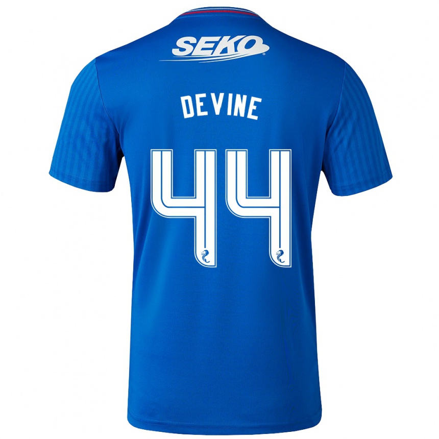 Hombre Fútbol Camiseta Adam Devine #44 Azul 1ª Equipación 2023/24