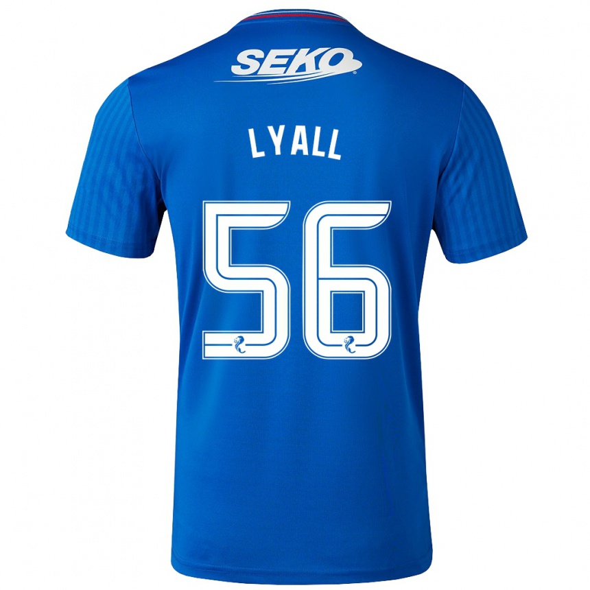 Hombre Fútbol Camiseta Arron Lyall #56 Azul 1ª Equipación 2023/24