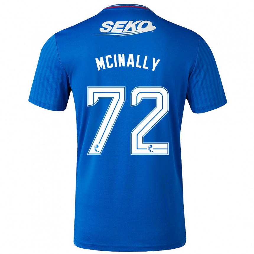 Hombre Fútbol Camiseta Darren Mcinally #72 Azul 1ª Equipación 2023/24