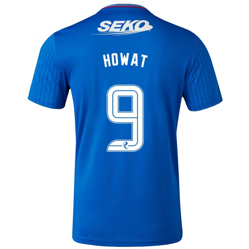 Hombre Fútbol Camiseta Kirsty Howat #9 Azul 1ª Equipación 2023/24