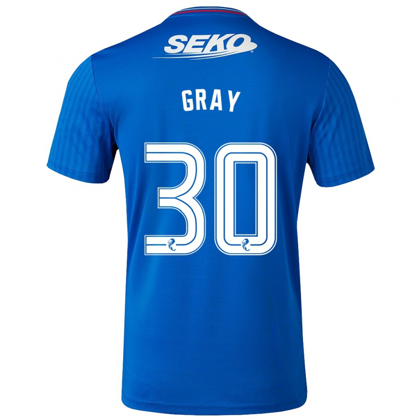 Hombre Fútbol Camiseta Georgia Gray #30 Azul 1ª Equipación 2023/24