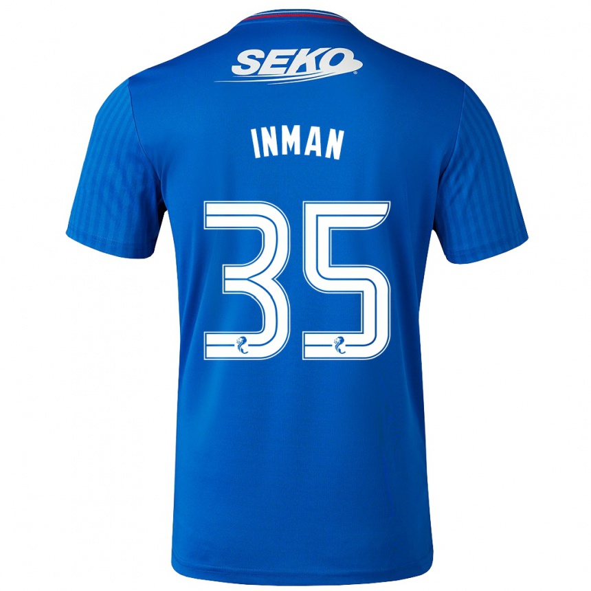 Hombre Fútbol Camiseta Lucy Inman #35 Azul 1ª Equipación 2023/24