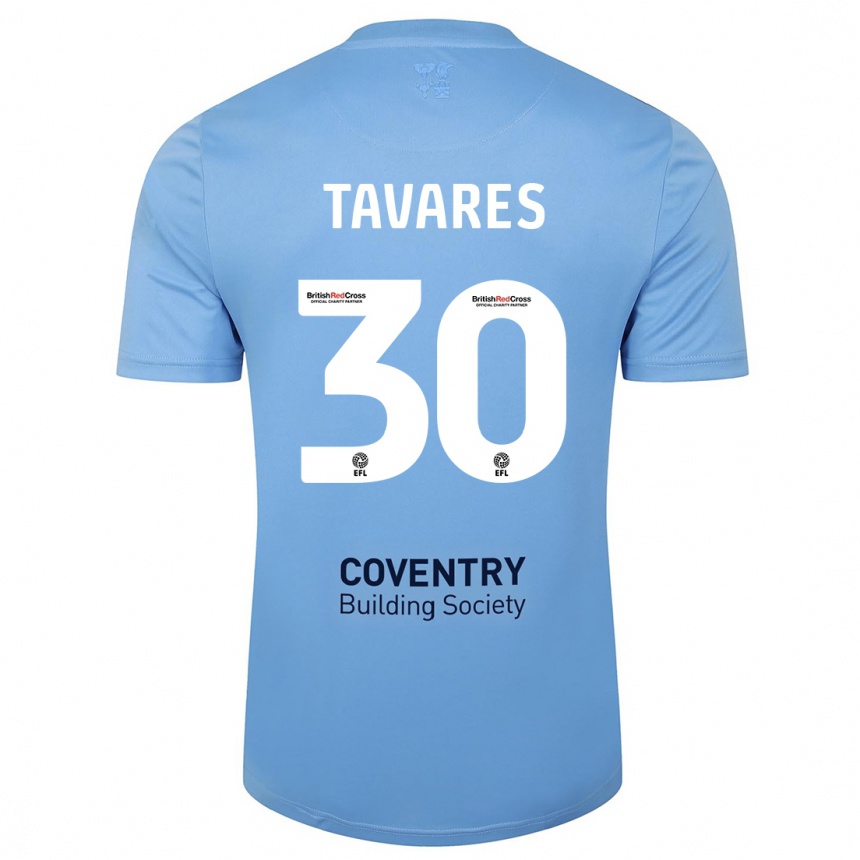 Hombre Fútbol Camiseta Fábio Tavares #30 Cielo Azul 1ª Equipación 2023/24
