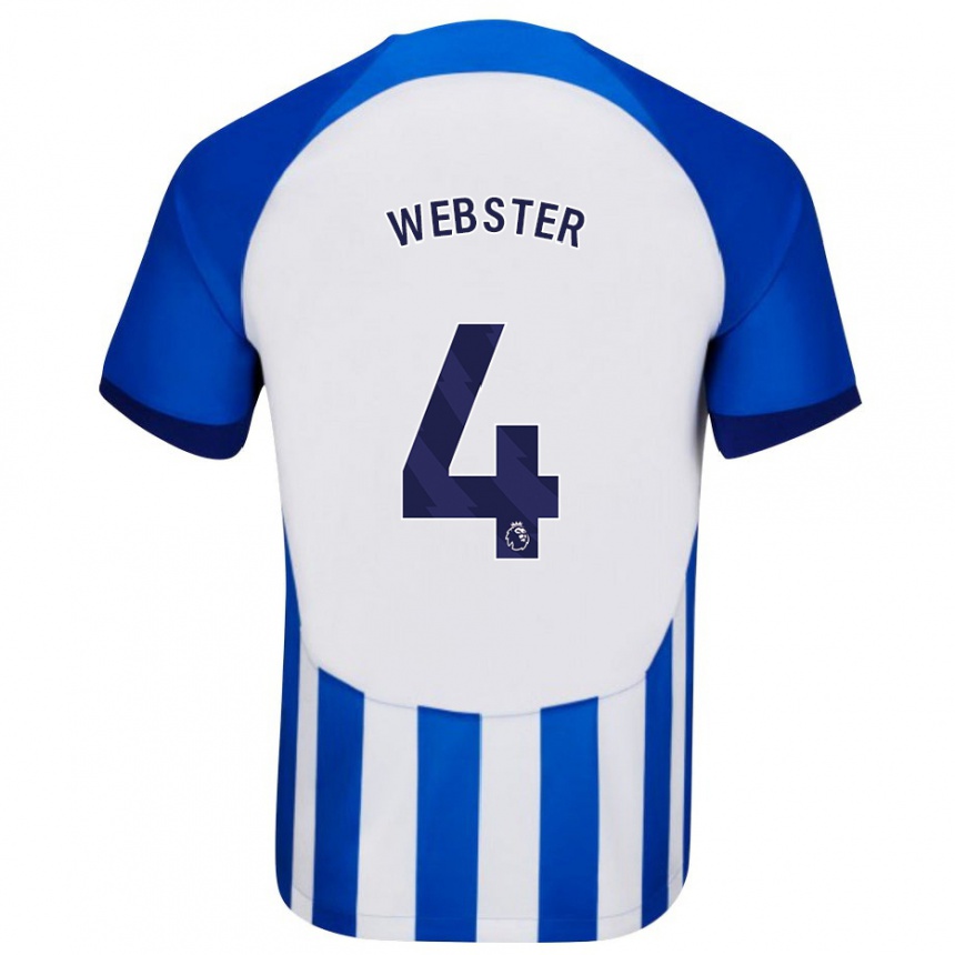 Hombre Fútbol Camiseta Adam Webster #4 Azul 1ª Equipación 2023/24