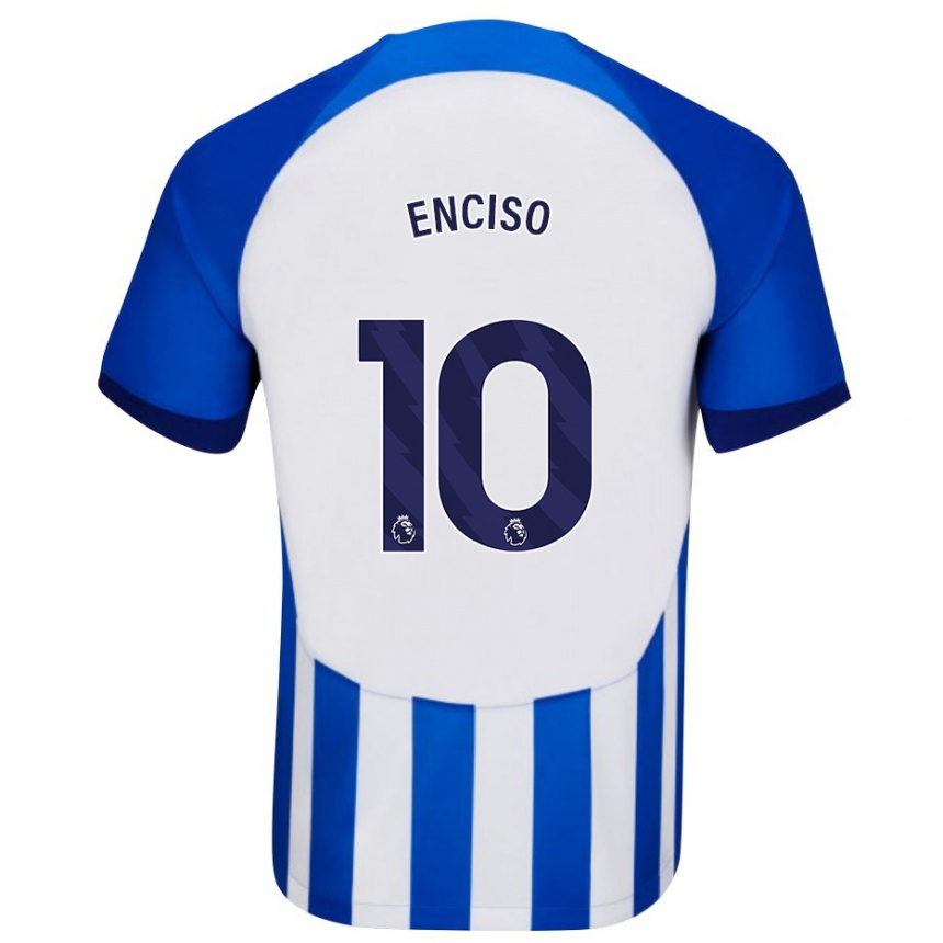 Hombre Fútbol Camiseta Julio Enciso #10 Azul 1ª Equipación 2023/24