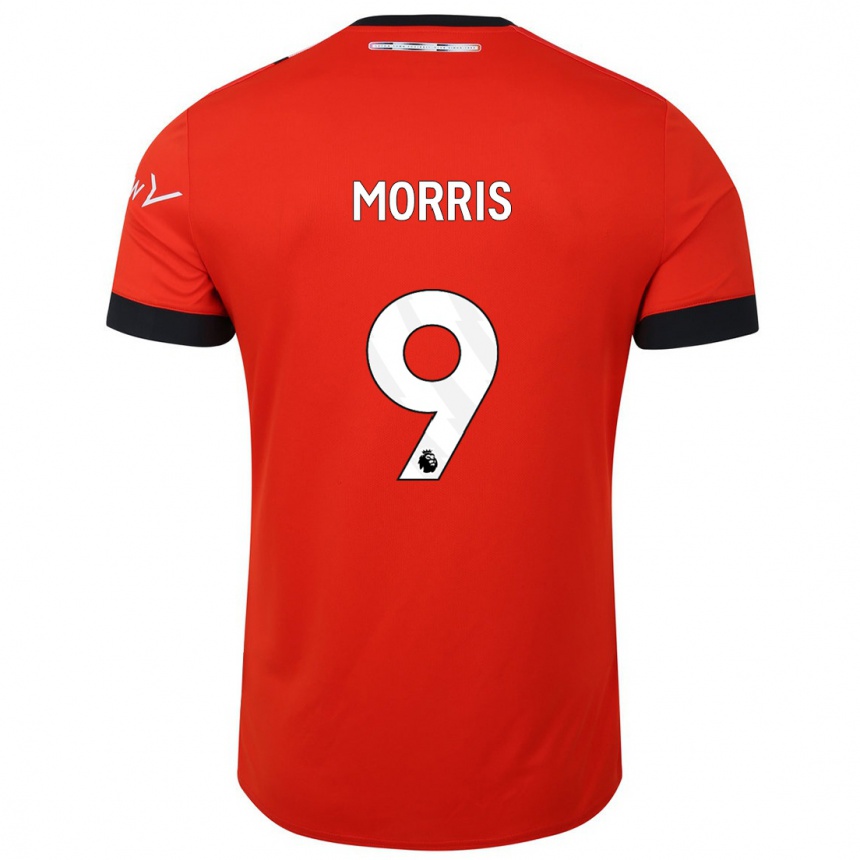 Hombre Fútbol Camiseta Carlton Morris #9 Rojo 1ª Equipación 2023/24