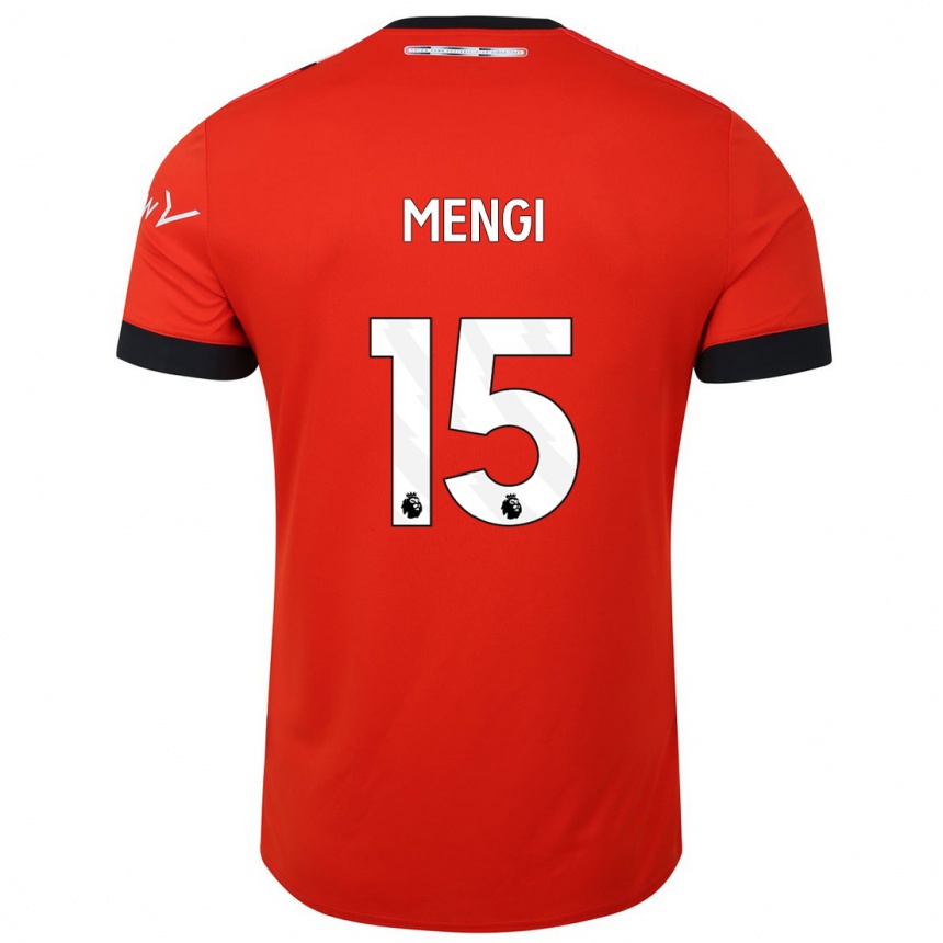 Hombre Fútbol Camiseta Teden Mengi #15 Rojo 1ª Equipación 2023/24