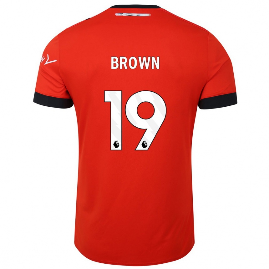 Hombre Fútbol Camiseta Jacob Brown #19 Rojo 1ª Equipación 2023/24