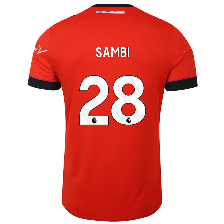 Hombre Fútbol Camiseta Albert Sambi Lokonga #28 Rojo 1ª Equipación 2023/24