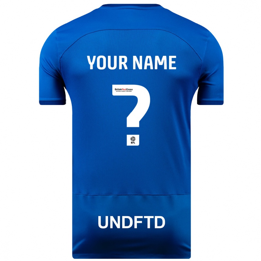 Hombre Fútbol Camiseta Su Nombre #0 Azul 1ª Equipación 2023/24