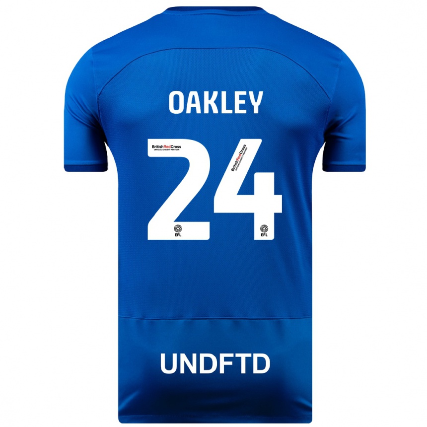 Hombre Fútbol Camiseta Marcel Oakley #24 Azul 1ª Equipación 2023/24