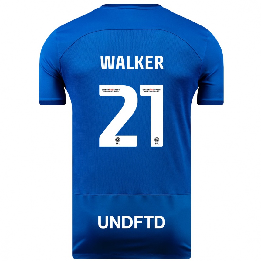 Hombre Fútbol Camiseta Claudia Walker #21 Azul 1ª Equipación 2023/24