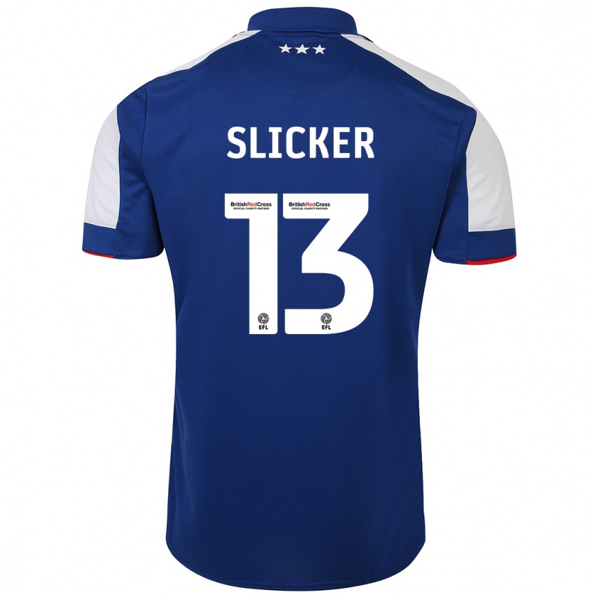 Hombre Fútbol Camiseta Cieran Slicker #13 Azul 1ª Equipación 2023/24