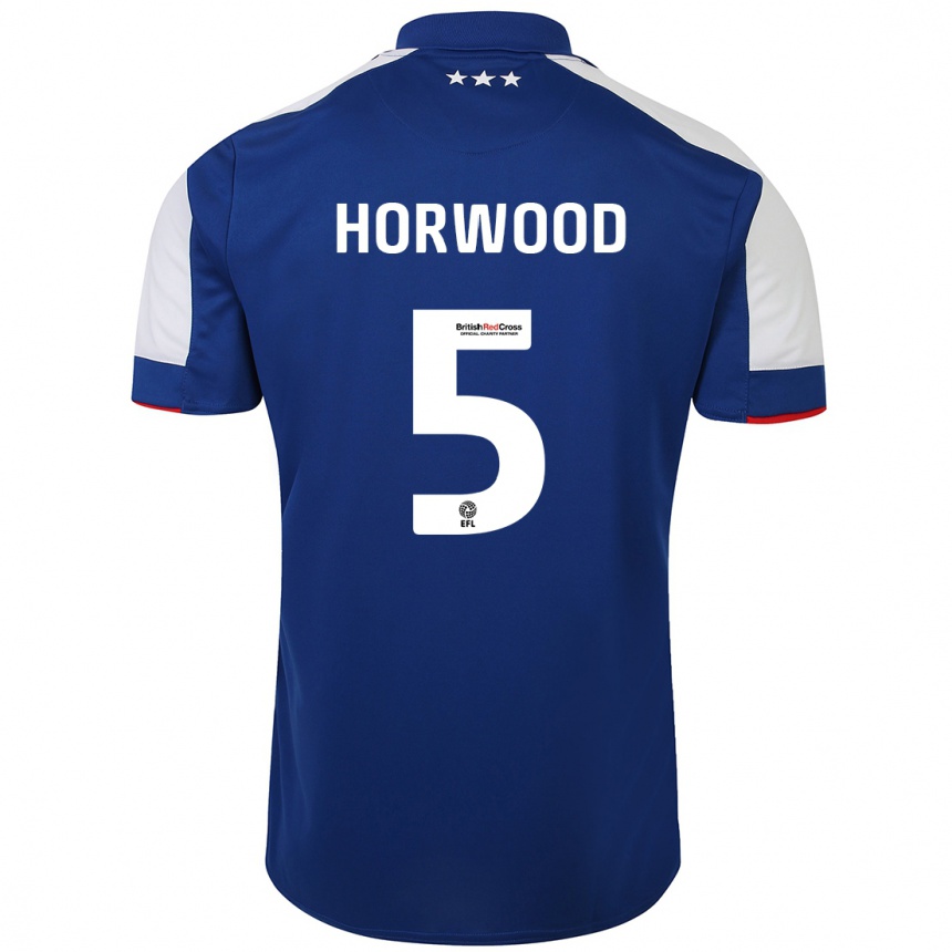 Hombre Fútbol Camiseta Bonnie Horwood #5 Azul 1ª Equipación 2023/24