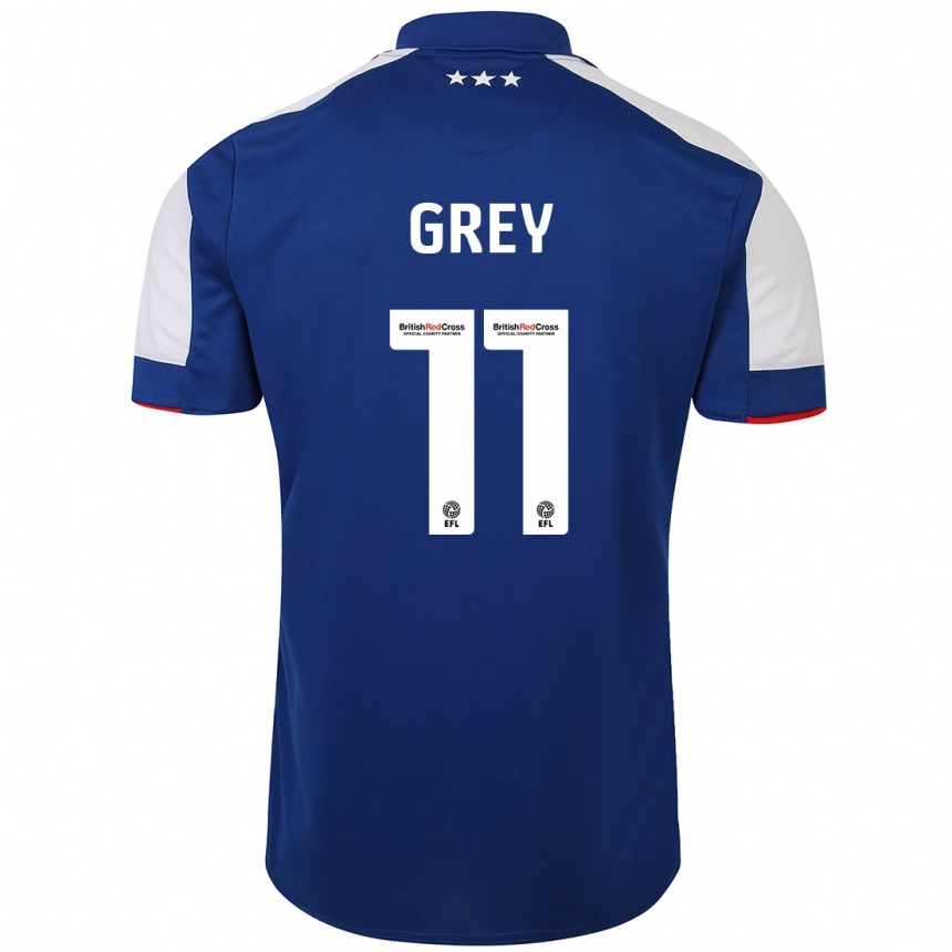 Hombre Fútbol Camiseta Anna Grey #11 Azul 1ª Equipación 2023/24