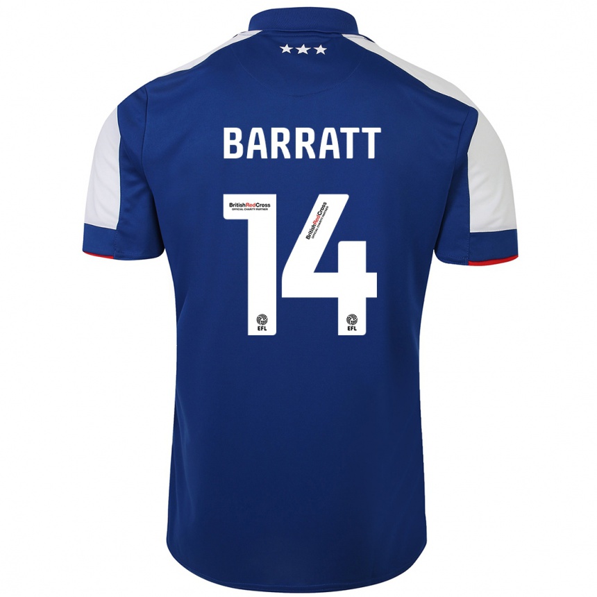 Hombre Fútbol Camiseta Zoe Barratt #14 Azul 1ª Equipación 2023/24