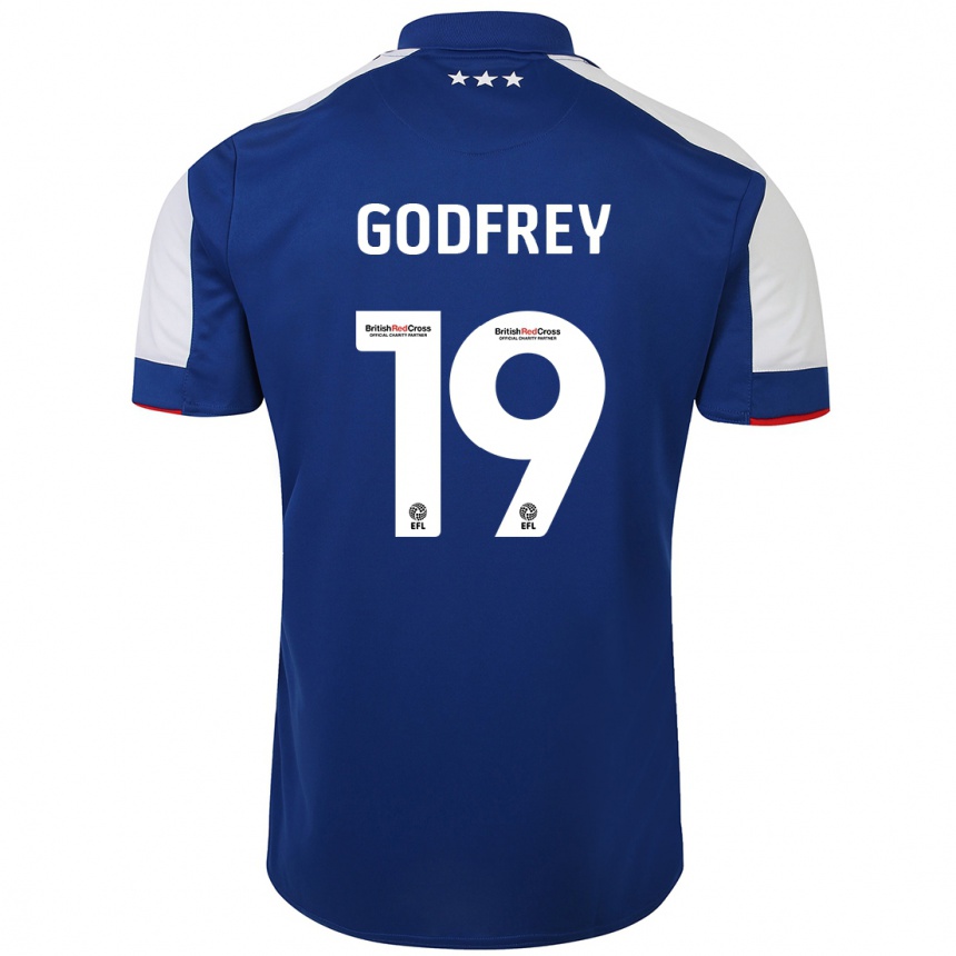 Hombre Fútbol Camiseta Freya Godfrey #19 Azul 1ª Equipación 2023/24