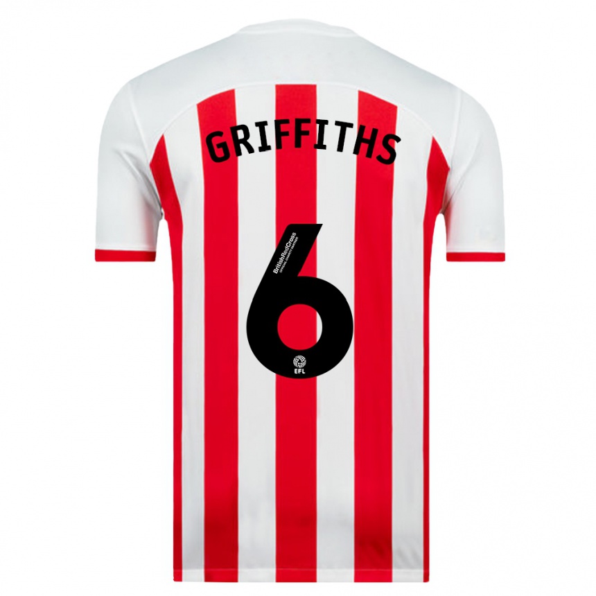 Hombre Fútbol Camiseta Louise Griffiths #6 Blanco 1ª Equipación 2023/24