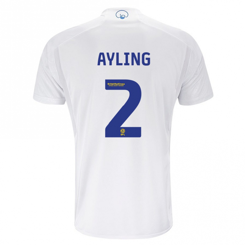 Hombre Fútbol Camiseta Luke Ayling #2 Blanco 1ª Equipación 2023/24