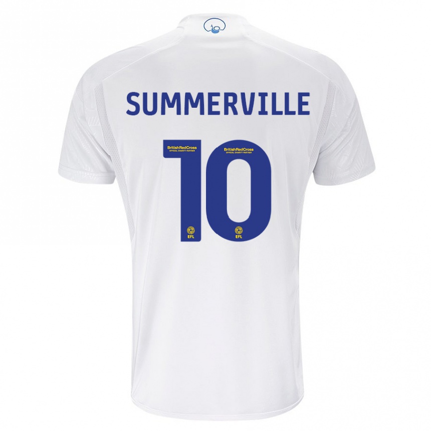 Hombre Fútbol Camiseta Crysencio Summerville #10 Blanco 1ª Equipación 2023/24