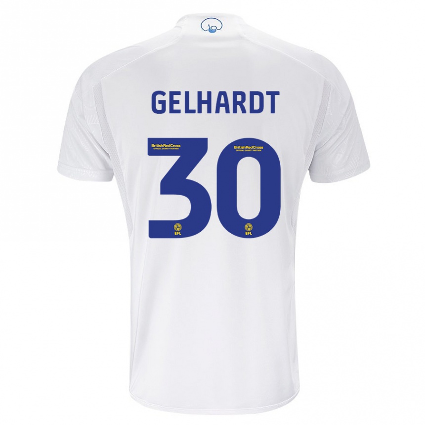 Hombre Fútbol Camiseta Joe Gelhardt #30 Blanco 1ª Equipación 2023/24