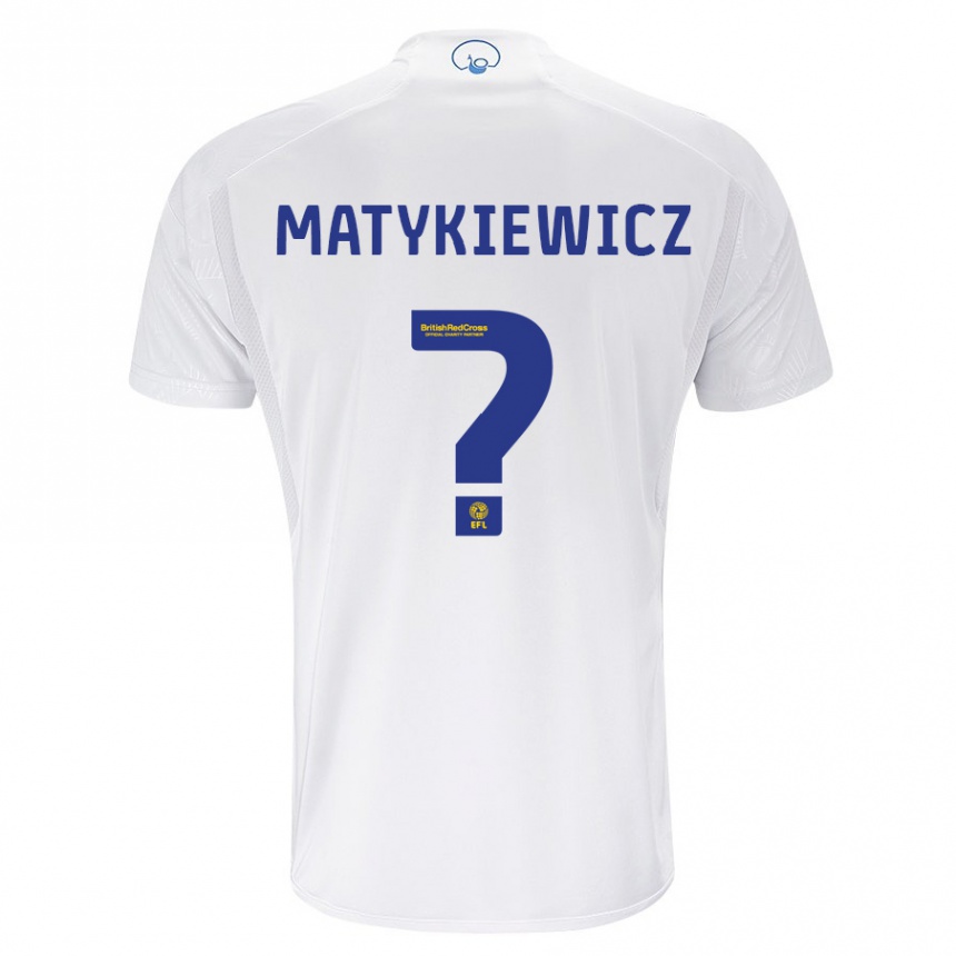 Hombre Fútbol Camiseta Luke Matykiewicz #0 Blanco 1ª Equipación 2023/24