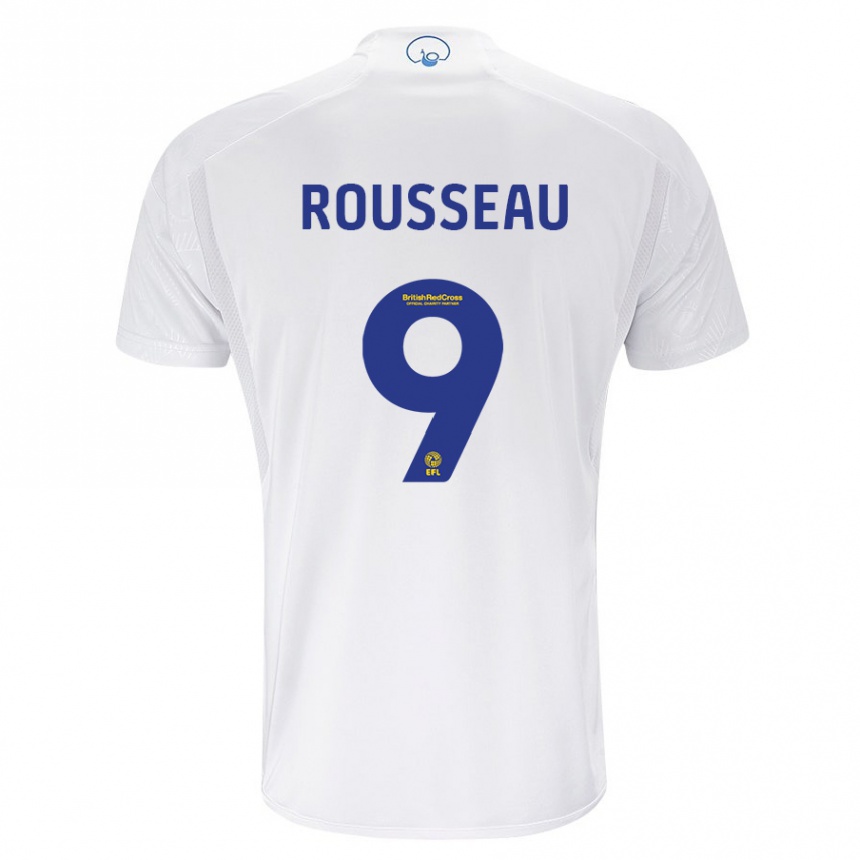 Hombre Fútbol Camiseta Jess Rousseau #9 Blanco 1ª Equipación 2023/24