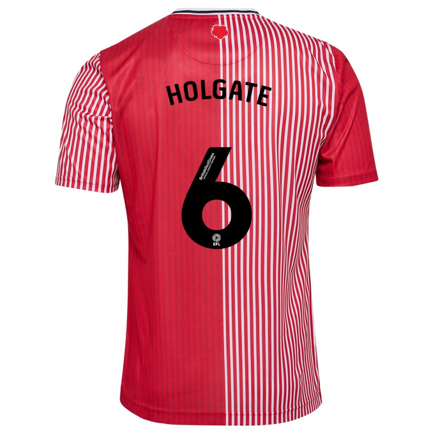 Hombre Fútbol Camiseta Mason Holgate #6 Rojo 1ª Equipación 2023/24