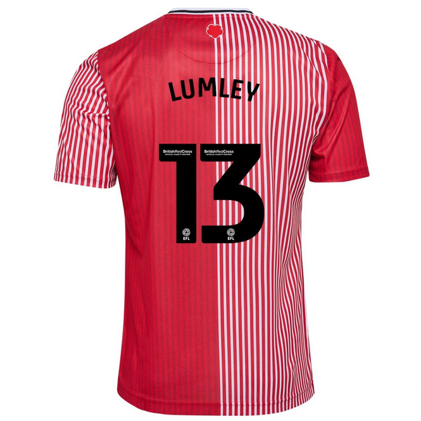 Hombre Fútbol Camiseta Joe Lumley #13 Rojo 1ª Equipación 2023/24