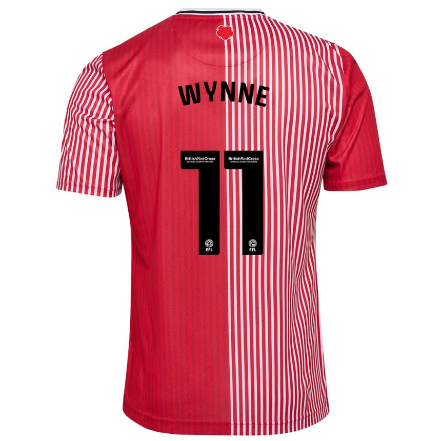Hombre Fútbol Camiseta Megan Wynne #11 Rojo 1ª Equipación 2023/24