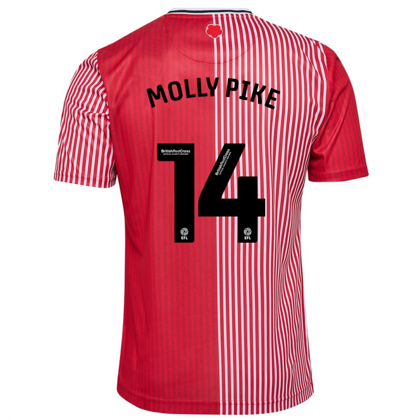 Hombre Fútbol Camiseta Molly Pike #14 Rojo 1ª Equipación 2023/24