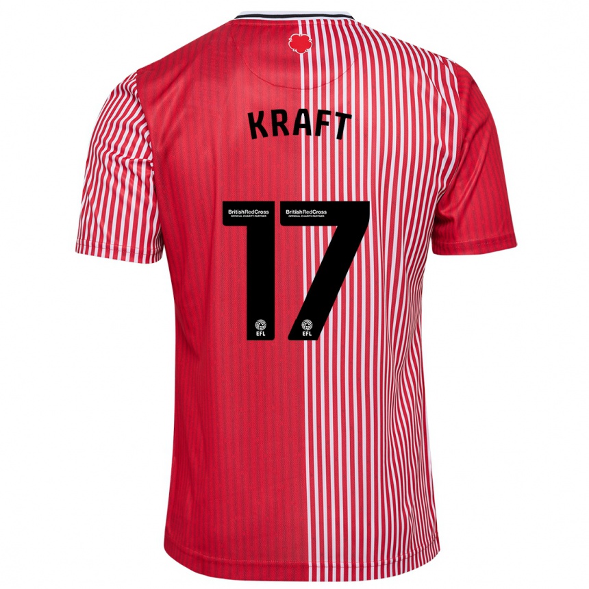 Hombre Fútbol Camiseta Emily Kraft #17 Rojo 1ª Equipación 2023/24